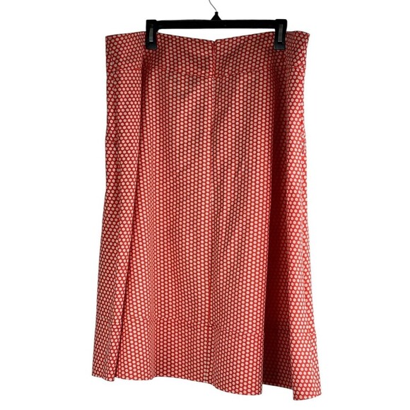 LANE BRYANT Women Stretch Cotton A-Line Flare Skirt Orange Polka Dot Size 20 - Picture 4 of 10